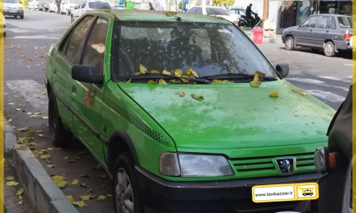 تاکسی پژو رنگ سبز