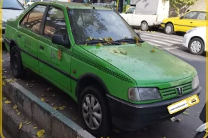 تاکسی پژو رنگ سبز